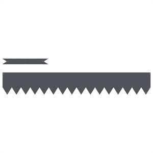 Bordi Prato 10 pcs Antracite 100x0,5x15 cm Acciaio