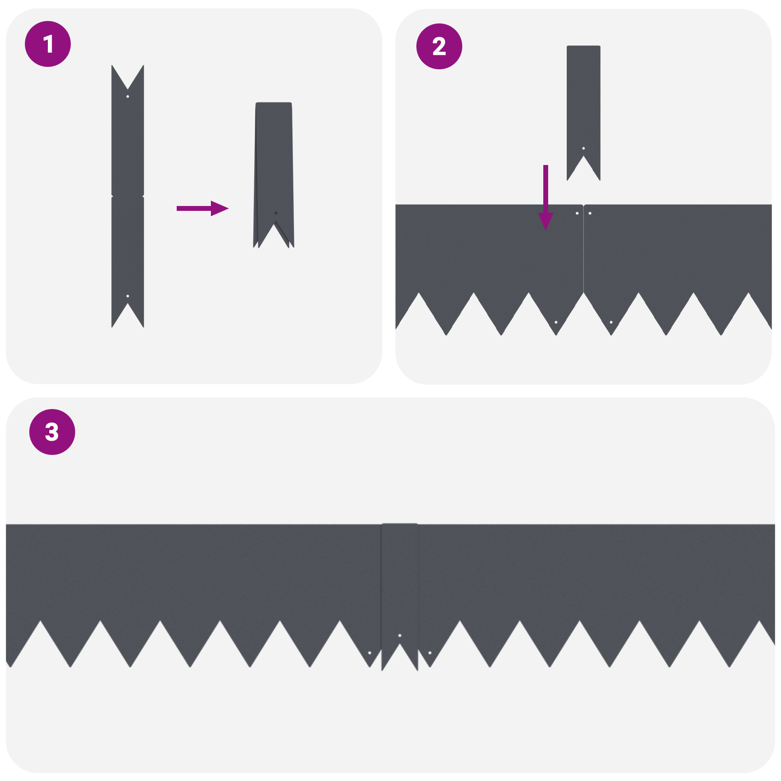 Bordature per Prato 50 pezzi Antracite 100x0.5x15 cm Plastica