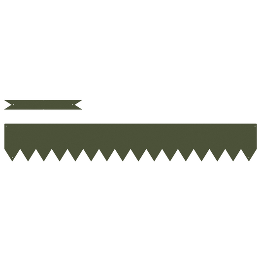 Bordure da Giardino 30 pz Verde Oliva 100x0,5x15 cm Plastica