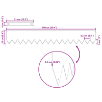 Bordi per prato 30 pezzi 100x0,5x15 cm acciaio zincato