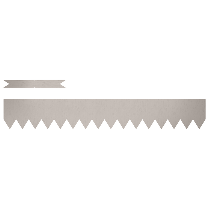 Bordi per Erba 10 pcs 100x0,5x15 cm Acciaio Invecchiato