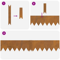Bordi per prato 30 pezzi 100x0.5x15 cm Acciaio resistente