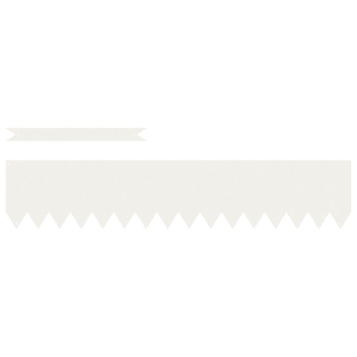 Bordi per prato 20 pcs Bianco 100x0.5x20 cm Acciaio