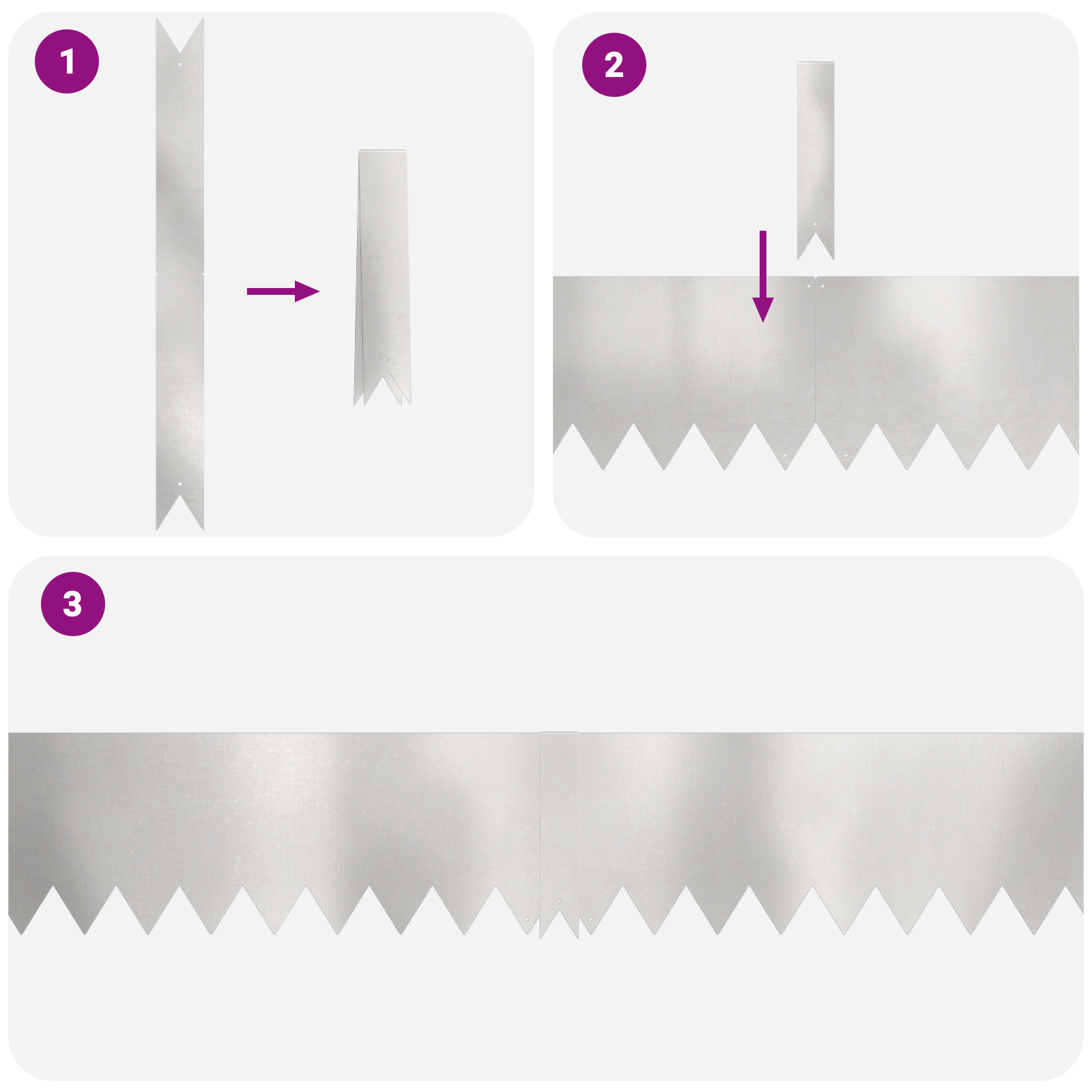 Bordature da Giardino 20 pz 100x0.5x20 cm Acciaio Inossidabile