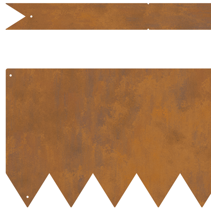 Bordi Prato 20 pcs 100x0.5x20 cm Acciaio Invecchiato