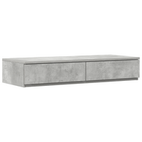 Cassetti per Letto Grigio Calcestruzzo 100x36,5x16,5 cm in Legno Ingegnerizzato di