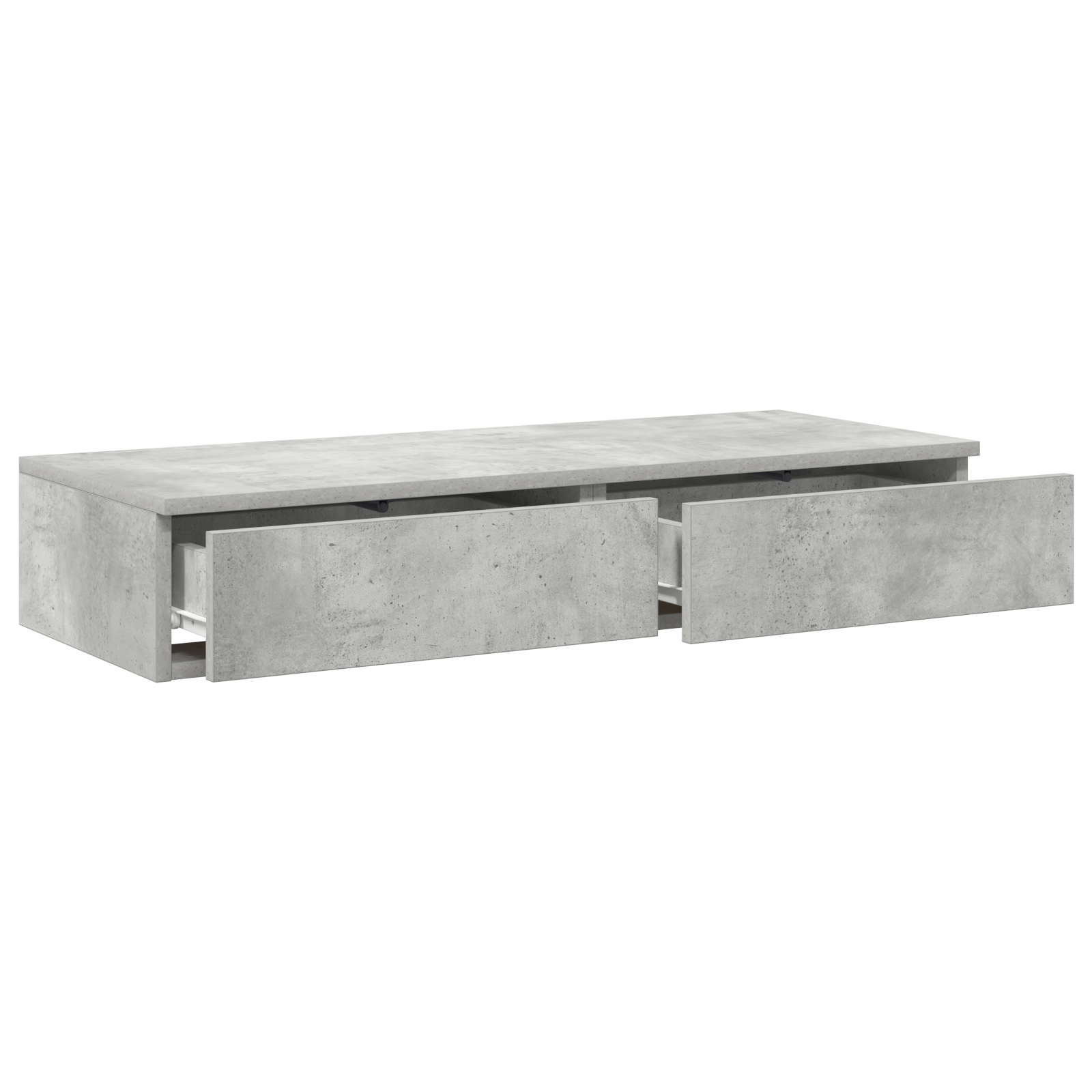 Cassetti per Letto Grigio Calcestruzzo 100x36,5x16,5 cm in Legno Ingegnerizzato di