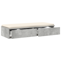 Cassetti per Letto Grigio Calcestruzzo 100x36,5x16,5 cm in Legno Ingegnerizzato di