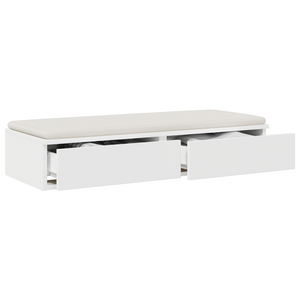 Cassetti per Letto Bianco 80x36,5x16,5 cm in Legno Composito