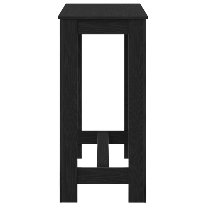 Tavolo da Bar Nero Rovere 102x50x103,5 cm in Legno Ingegnerizzato
