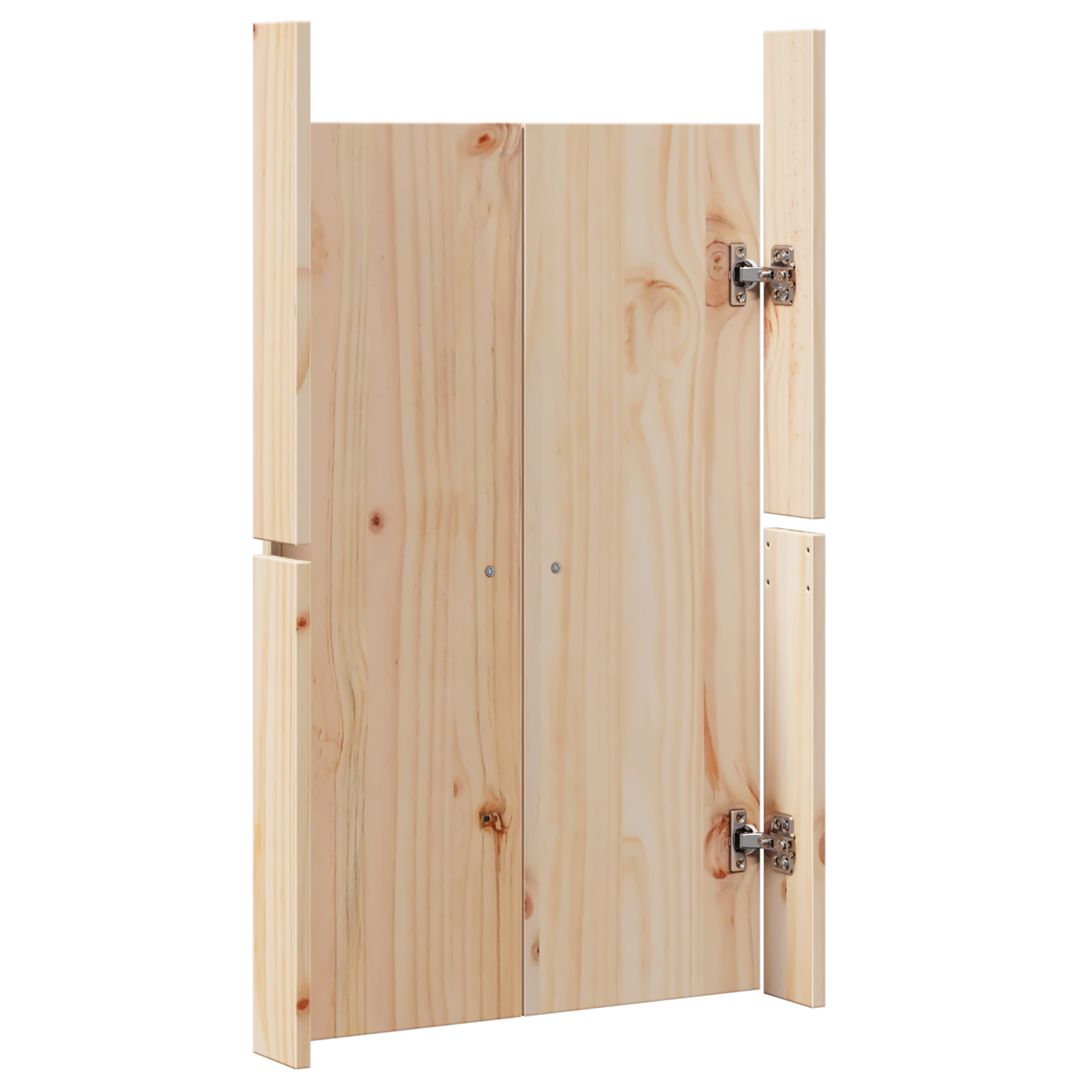 Porte da cucina esterna 2 pcs 50x9x82 cm Legno massello di pino