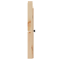Porte da cucina esterna 2 pcs 50x9x82 cm Legno massello di pino