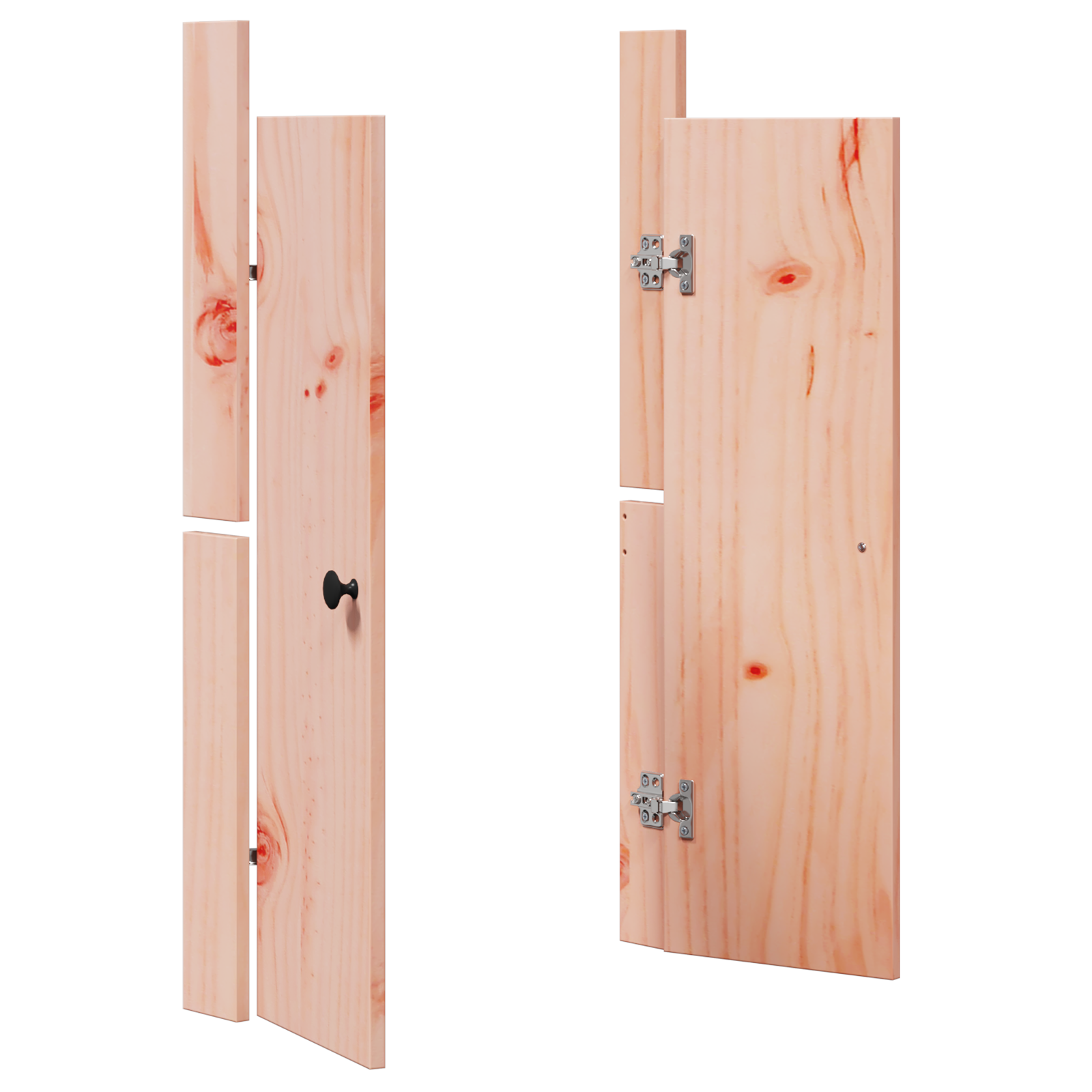 Porte da cucina esterne 2 pz 50x9x82 cm in legno massiccio di abete di Douglas