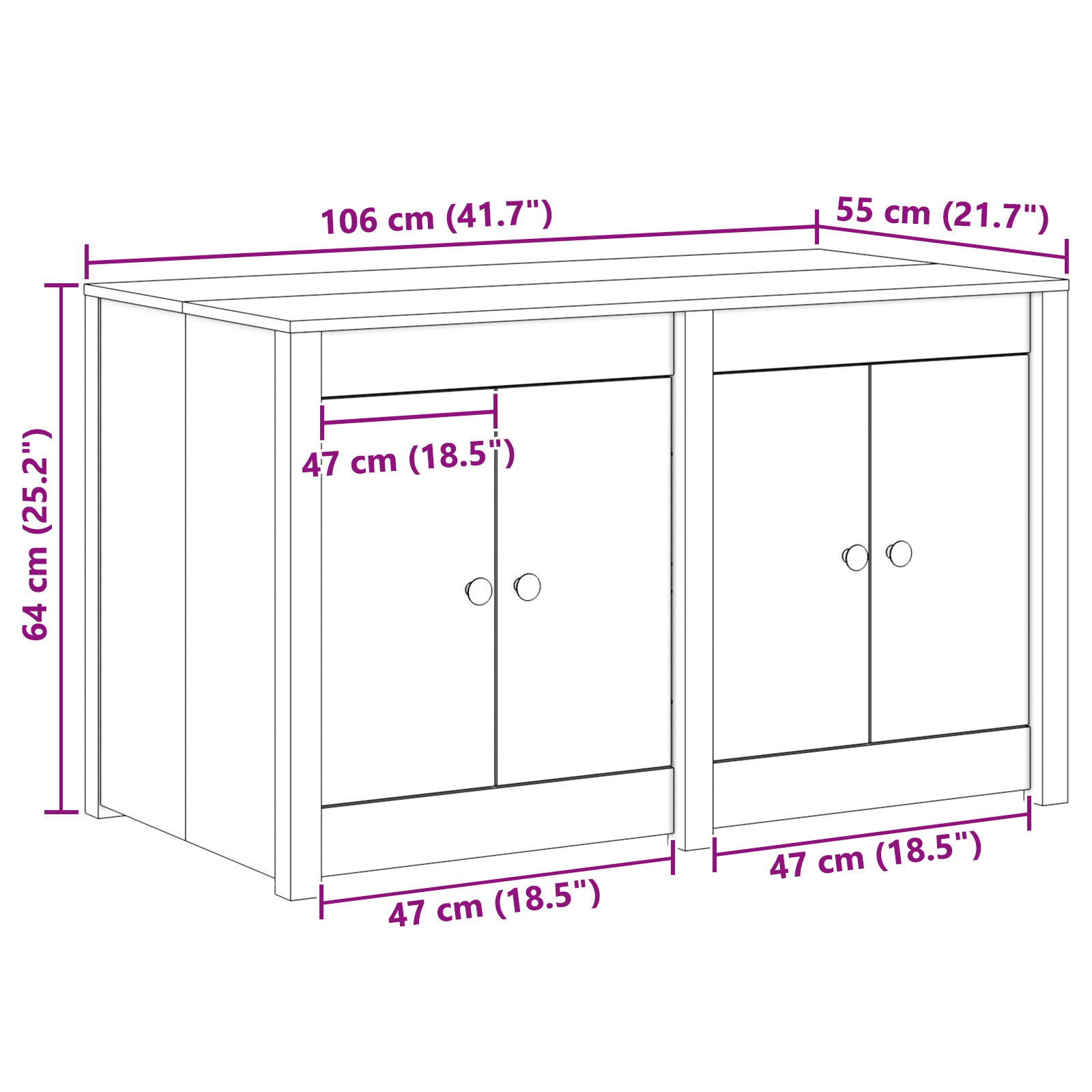 Armadio da Cucina da Esterno 106x55x64 cm Legno Massello di Pino