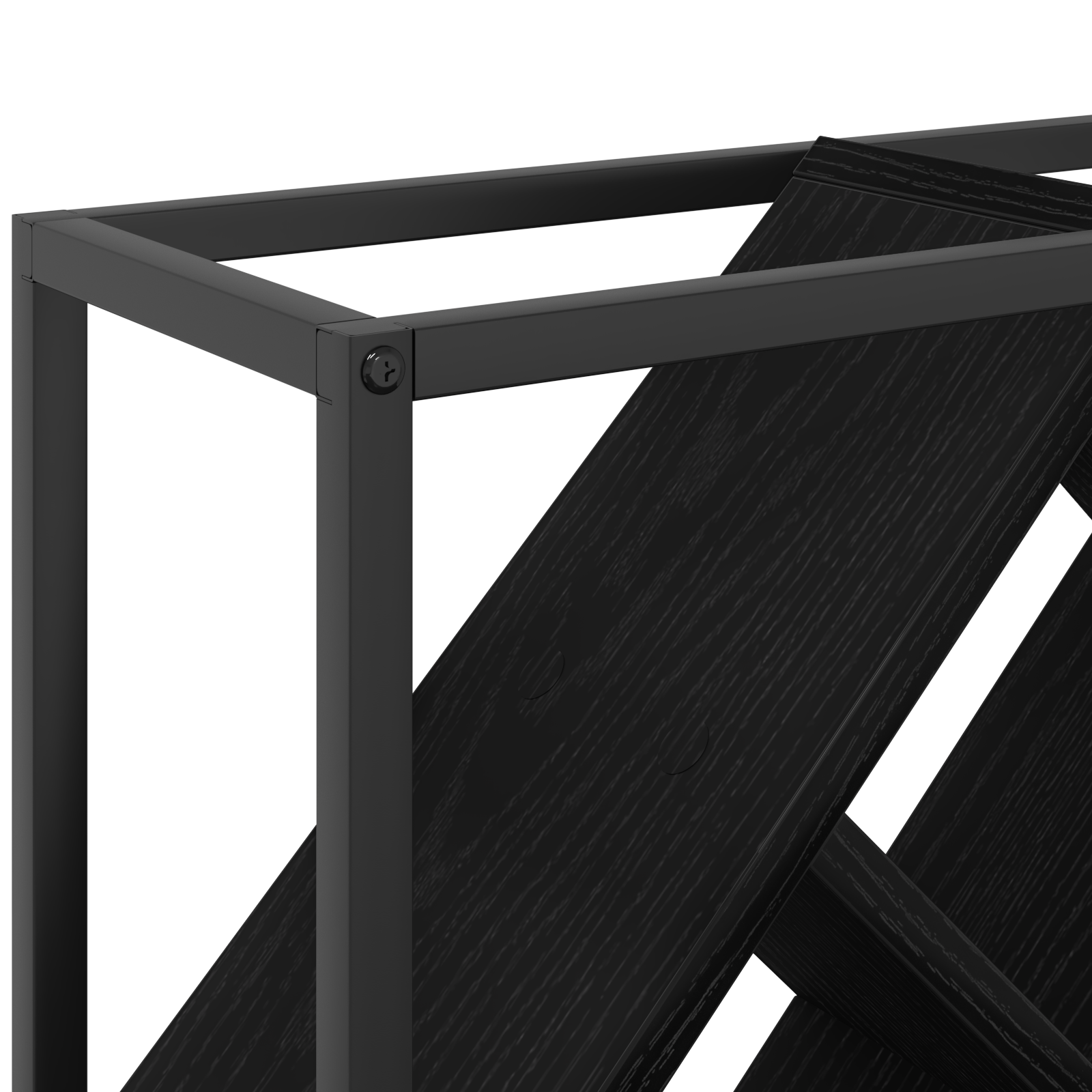 Portabottiglie Nero Rovere 51x18x52,5 cm Legno ingegnerizzato