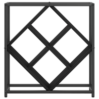 Portabottiglie Nero Rovere 51x18x52,5 cm Legno ingegnerizzato