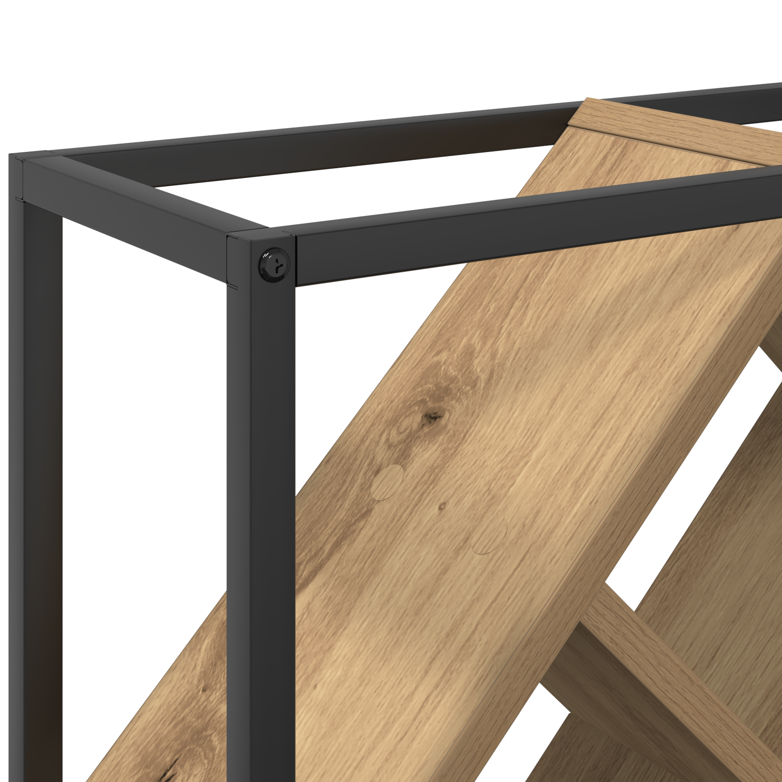 Portabottiglie Artisan in Quercia 51x18x52,5 cm in Legno Ingegnerizzato