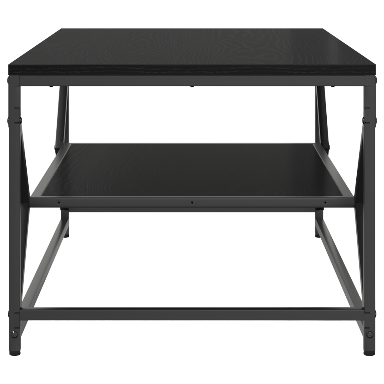 Tavolino da caffè con ripiano in rovere nero 90x50x40 cm