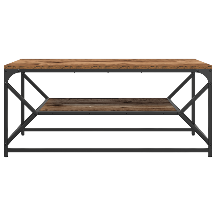 Tavolino da caffè in legno riciclato 90x50x40 cm in legno ingegnerizzato