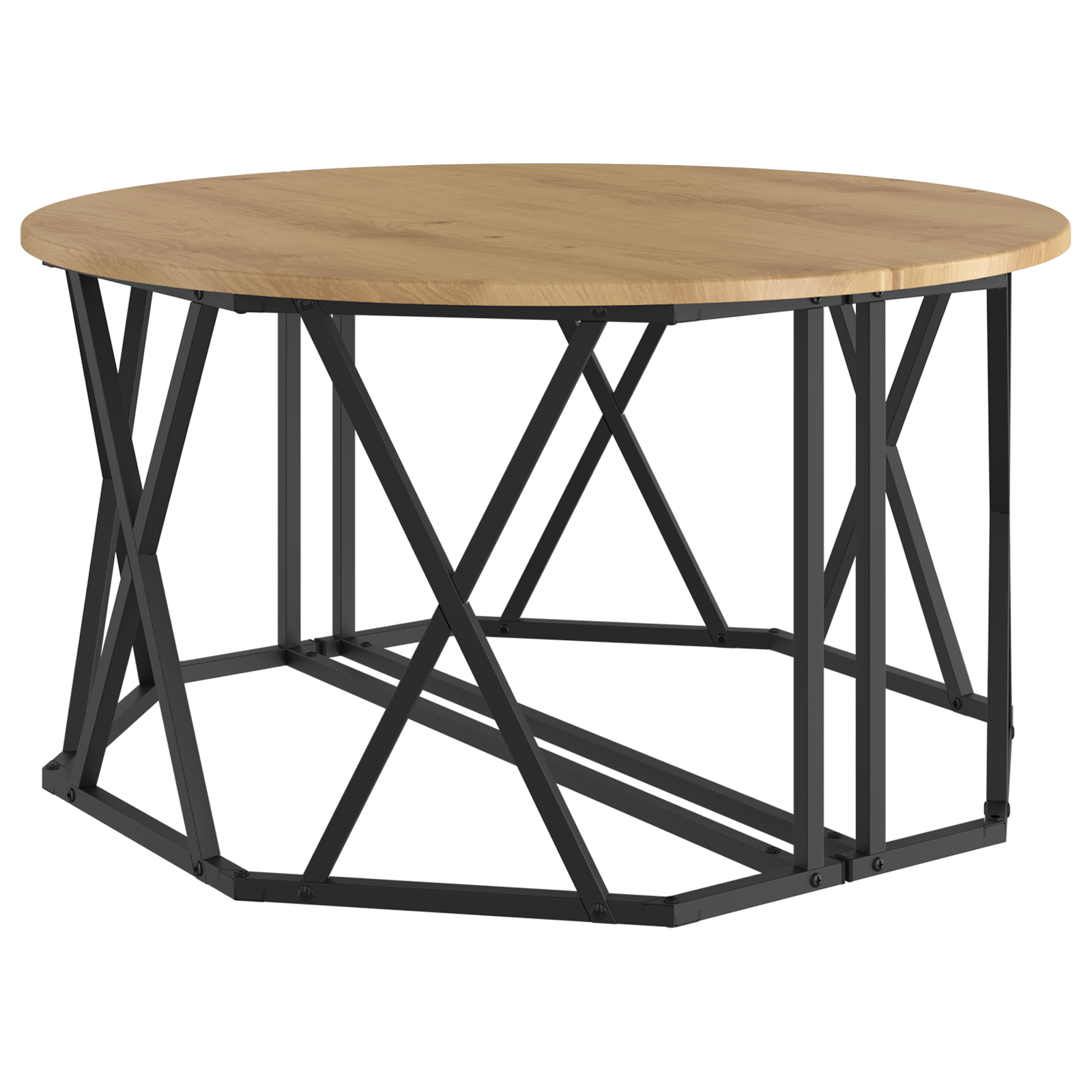 Tavolino da caffè  in rovere artigianale 31.5x31.5x16.5 pollici realizzato in legno ingegnerizzato