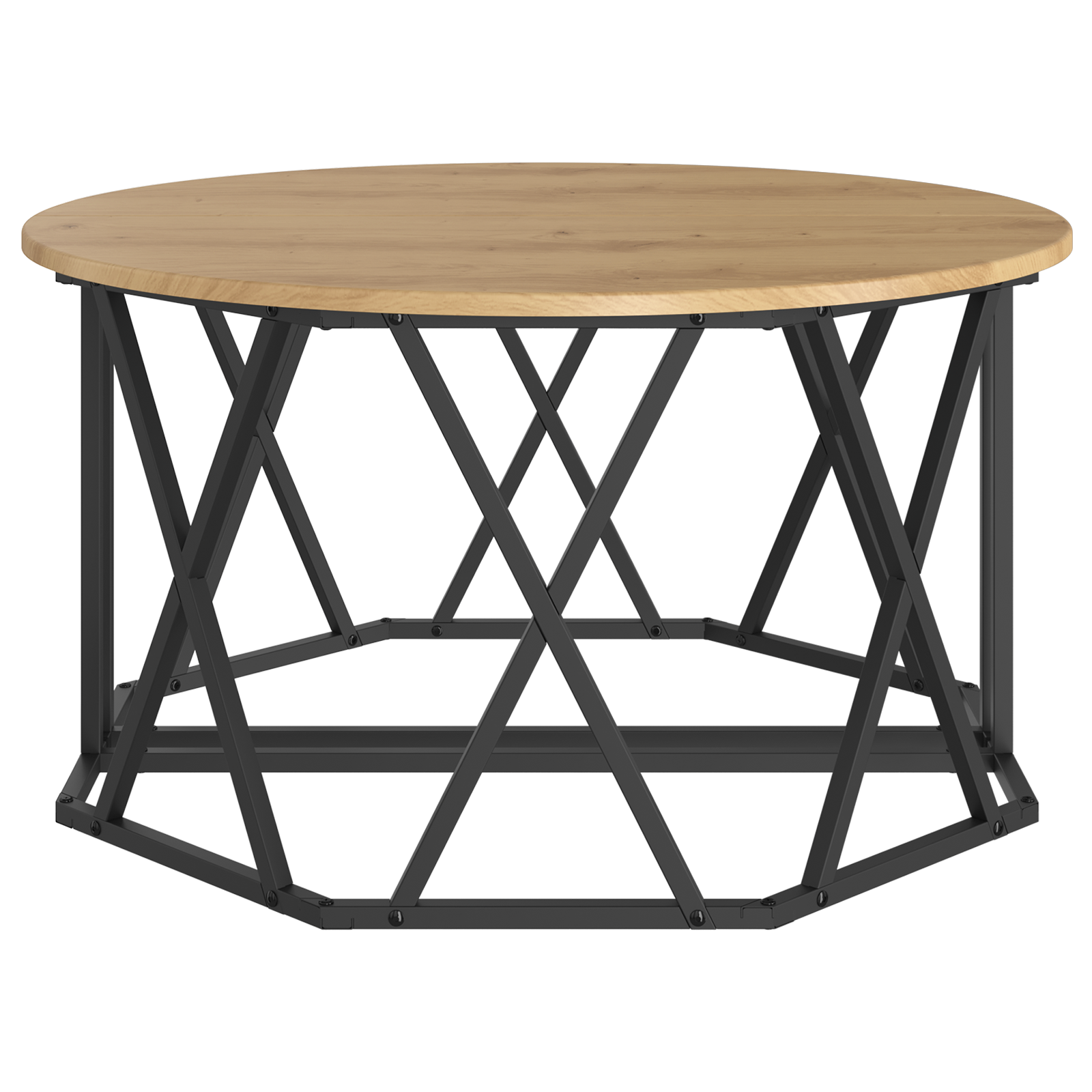 Tavolino da caffè  in rovere artigianale 31.5x31.5x16.5 pollici realizzato in legno ingegnerizzato