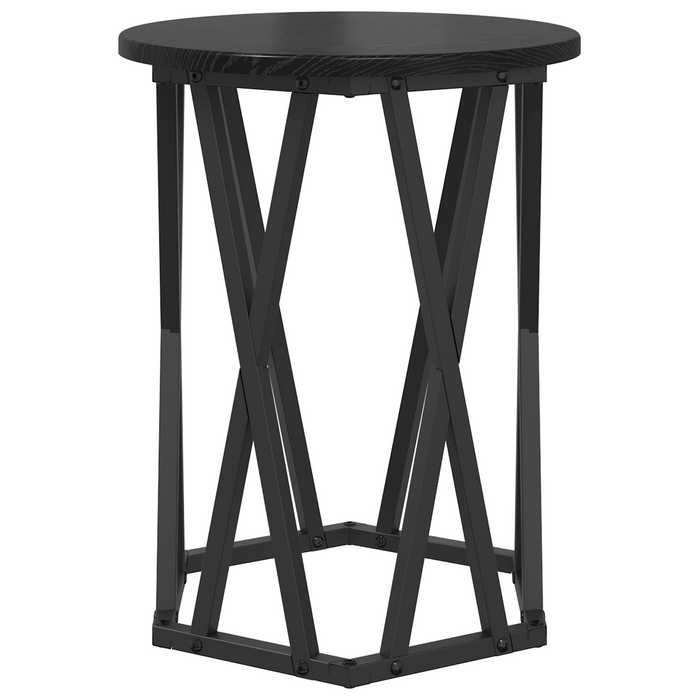 Tavolini 2 pz Nero Rovere Legno Ingegnerizzato