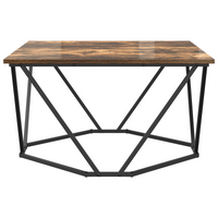 Tavolino da caffè in rovere affumicato 80x80x45 cm in legno ingegnerizzato