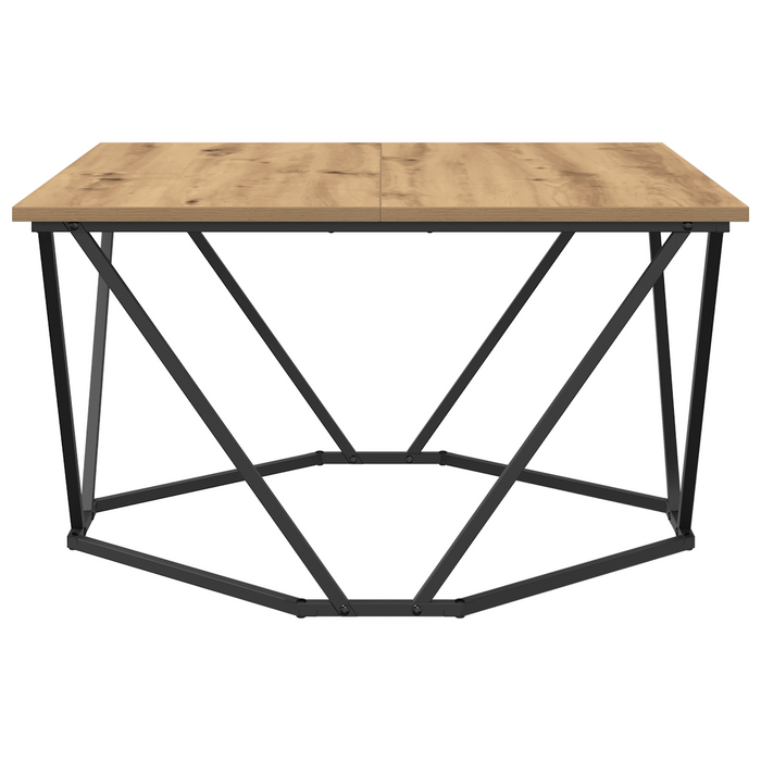 Tavolino da caffè Rovere artigianale 80x80x45 cm Legno ingegnerizzato