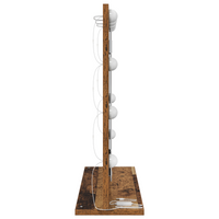 Specchio Vanity con Luci LED Legno Antico 60x55x18 cm