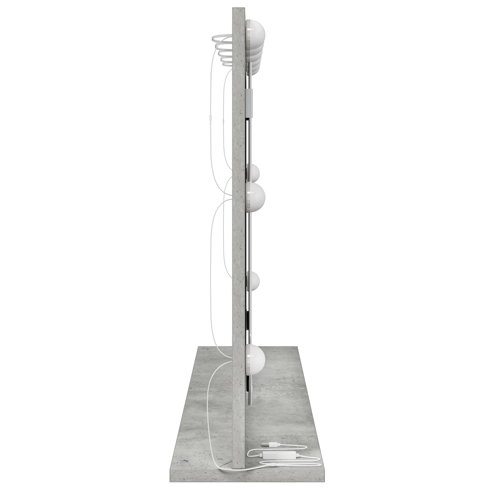 Specchio da toeletta Grigio cemento Vetro 80 x 55 x 18 cm