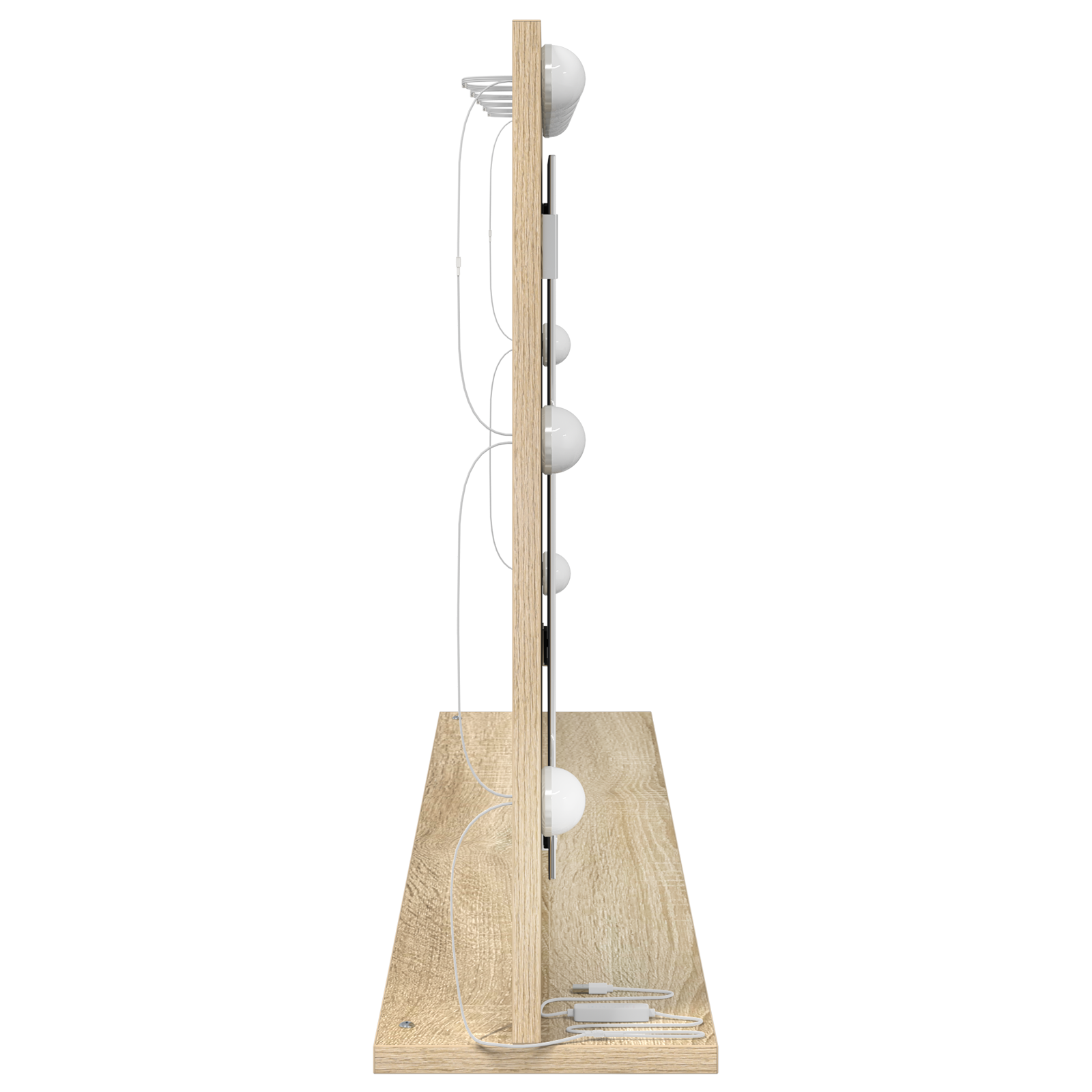 Specchio da Toeletta Rovere Sonoma MDF, Vetro 100 x 55 x 18 cm