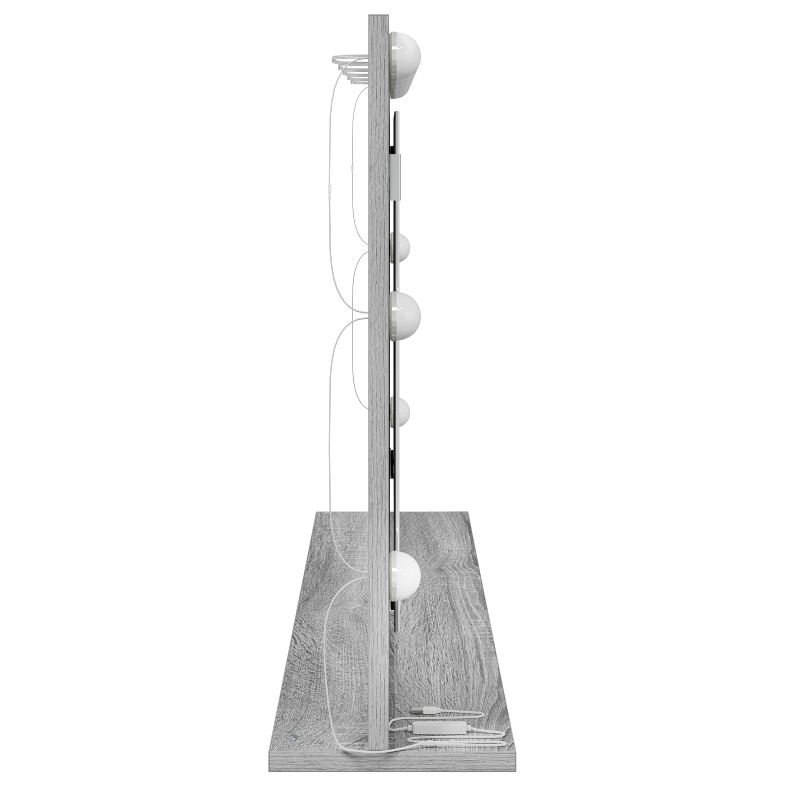 Specchio da toeletta Grigio sonoma Truciolare, Vetro