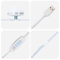 Specchio da toeletta con luci LED Grigio cemento 100x45x18 cm