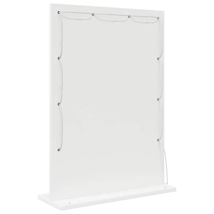Specchio da Toeletta con Luci LED Bianco 70x50x18 cm