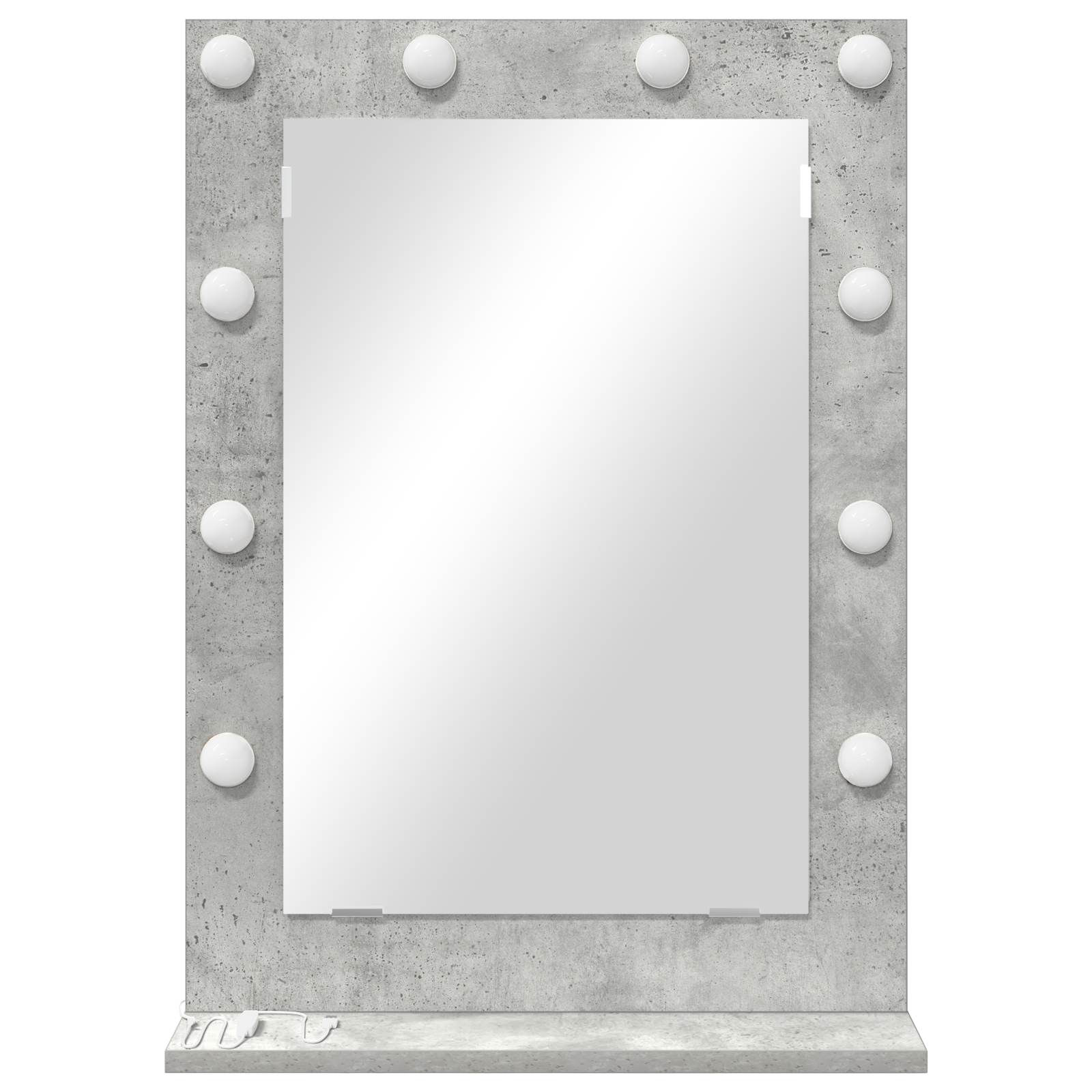 Specchio da Toeletta Grigio Cemento Cemento 70 x 50 x 18 cm