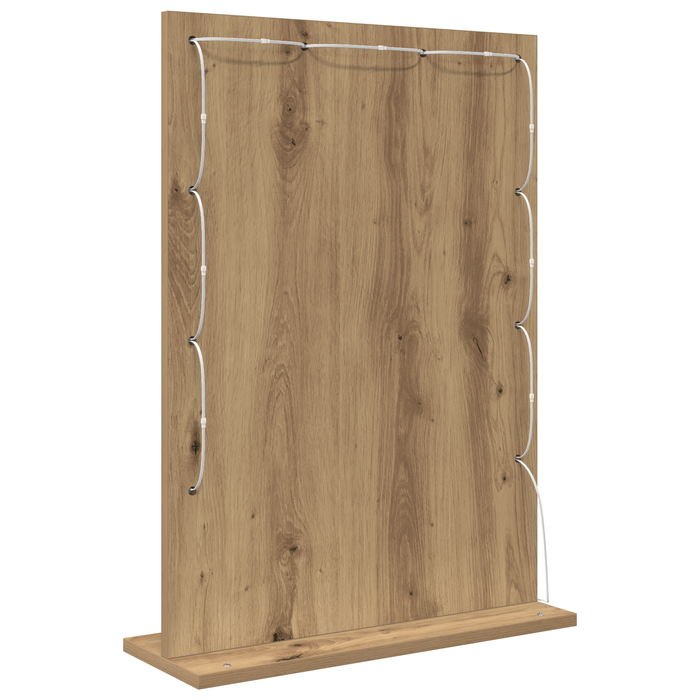 Specchio da Toeletta Quercia Artigianale Legno 70 x 50 x 18 cm