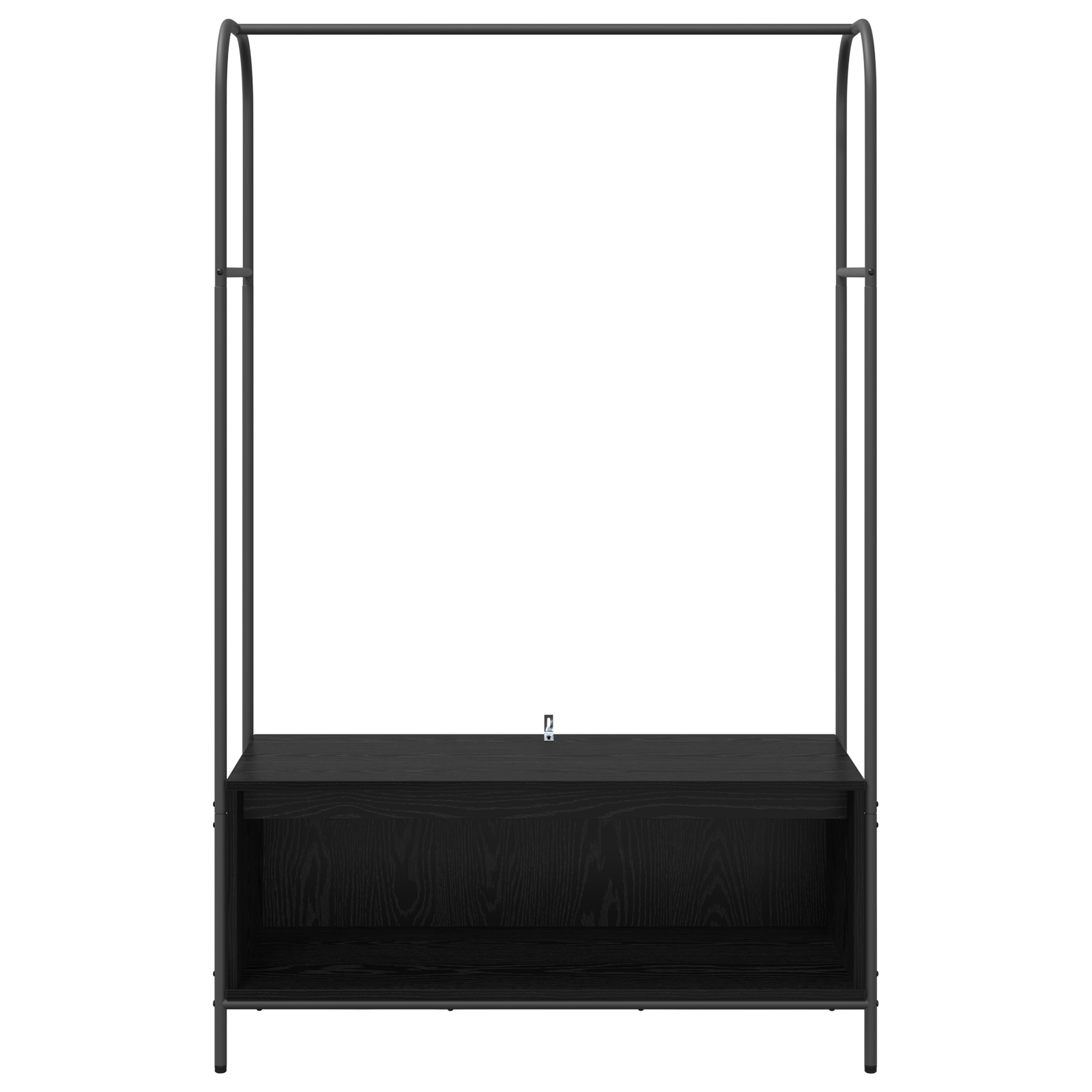 Attaccapanni con mensole Rovere Nero 100x44x160 cm