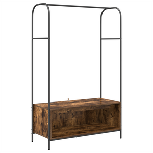 Appendiabiti con Ripiani Rovere Affumicato 100x44x160 cm