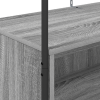 Appendiabiti con ripiani Grigio Sonoma 100x44x160 cm