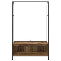 Appendiabiti con ripiani Legno vecchio 100x44x160 cm