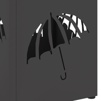 Portaombrelli Nero Metallo Medio Motivo a Gocce