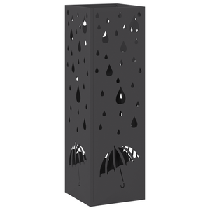 Portaombrelli Nero Metallo Medio Motivo a Gocce