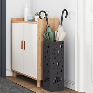 Portaombrelli Nero Metallo Medio Motivo a Gocce