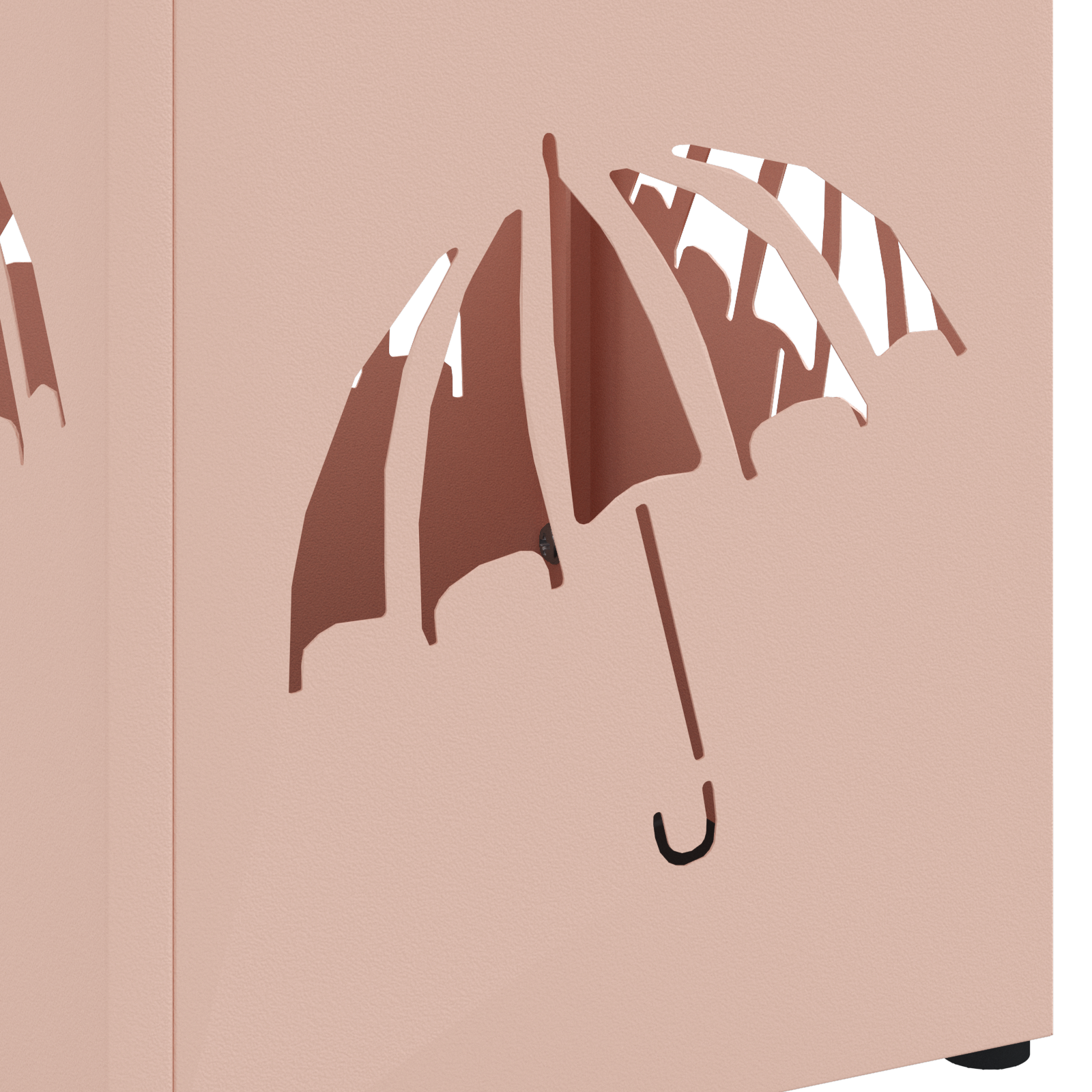 Portaombrelli Rosa Metallo Medio Design Decorativo Rettangolare