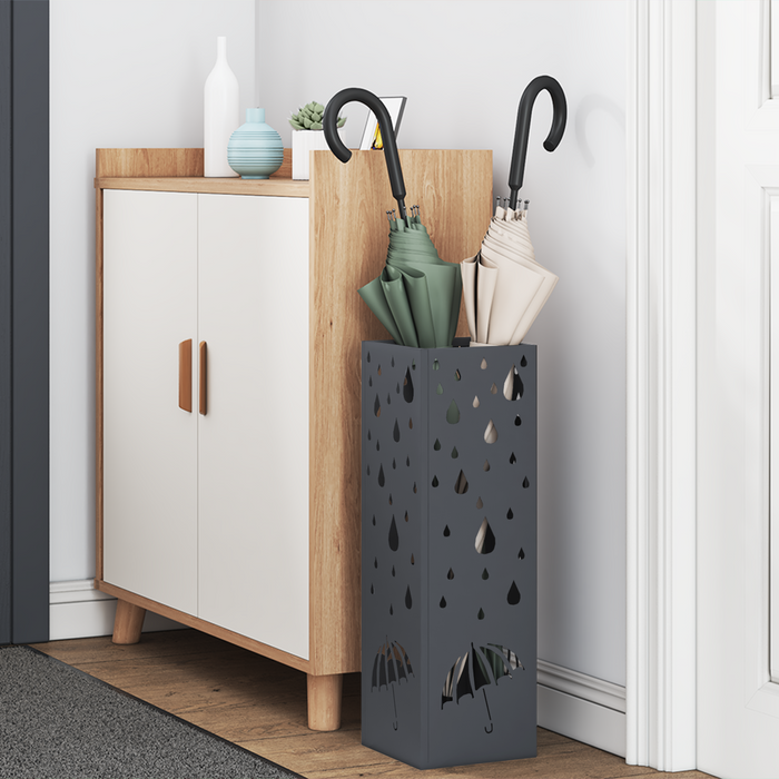 Portaombrelli Antracite Metallo Standard Intarsi Decorativi