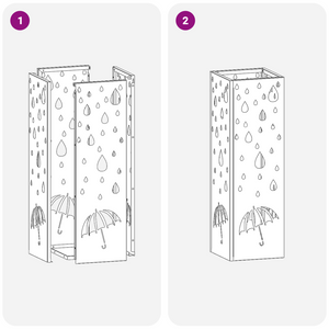 Portaombrelli Giallo senape Metallo Compatto Intarsi decorativi