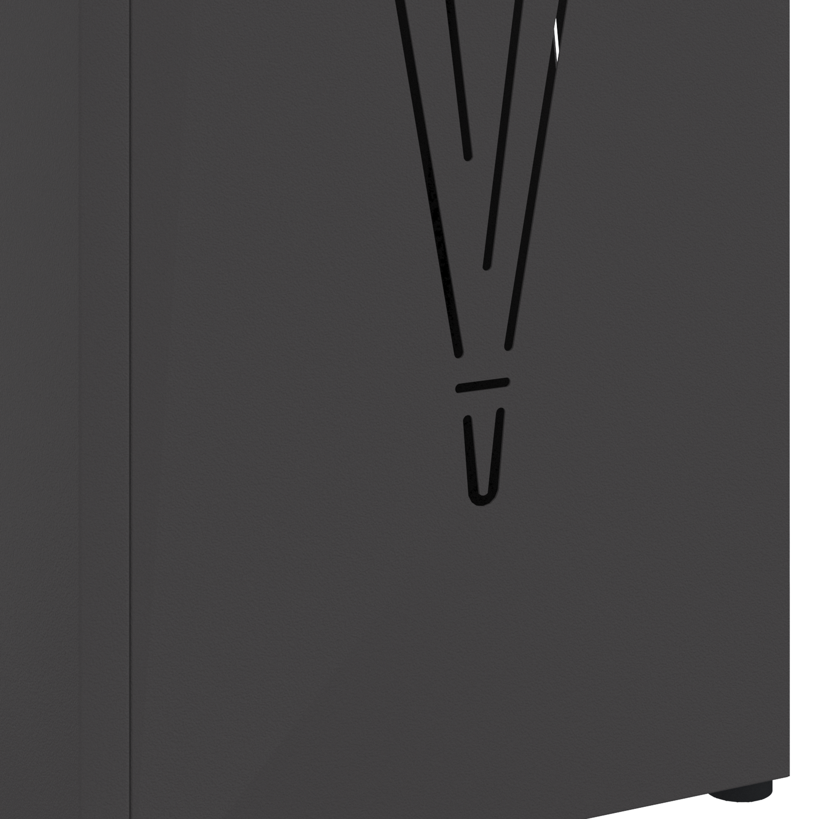 Portaombrelli Nero Acciaio Media Portaombrelli Nero