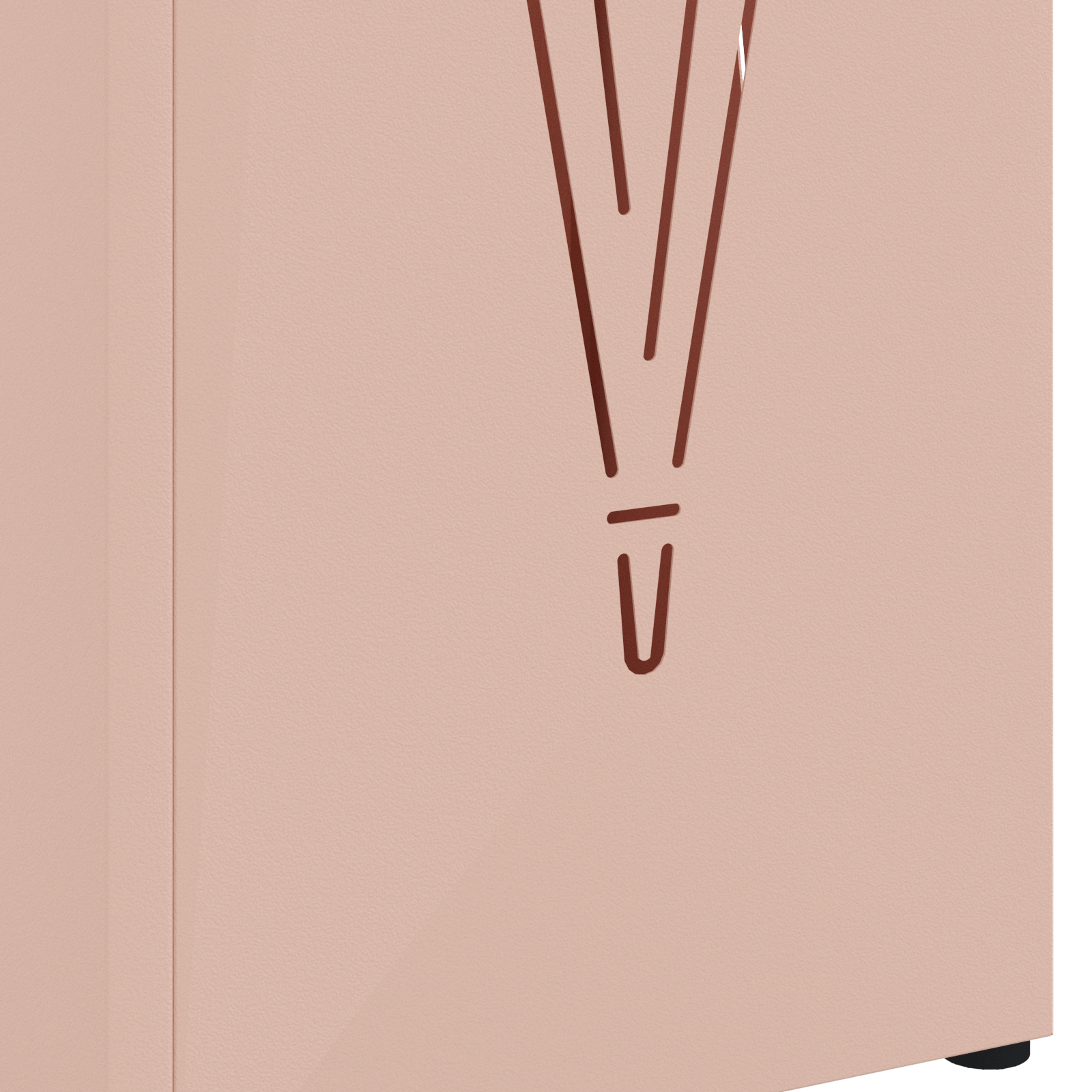 Portaombrelli Rosa Metallo Media Rettangolare Moderno