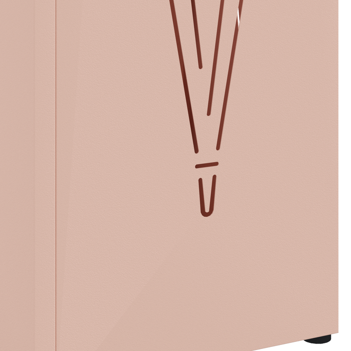 Portaombrelli Rosa Metallo Media Rettangolare Moderno