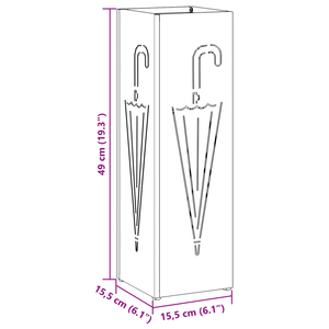 Portaombrelli Rosa Metallo Media Rettangolare Moderno